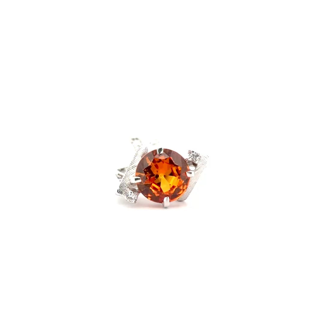 Citrine Ring Set in 10K White Gold