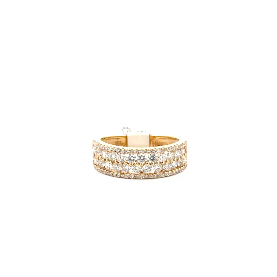 Natural Diamond Fashion Band Set in 18K Yellow Gold