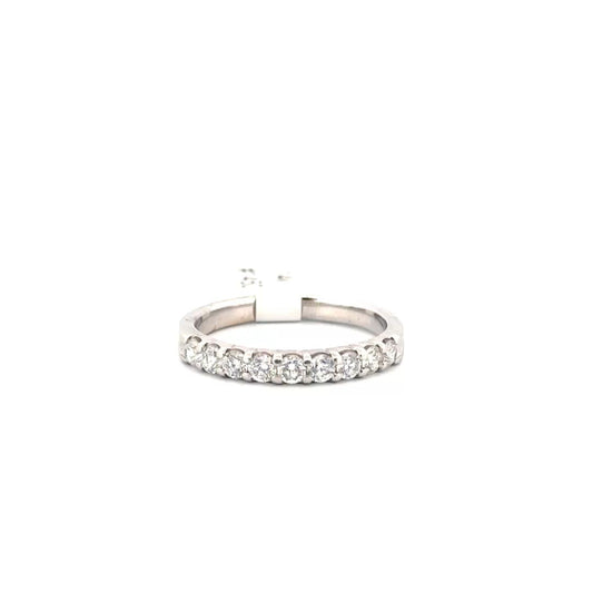 14k White Gold Diamond Band