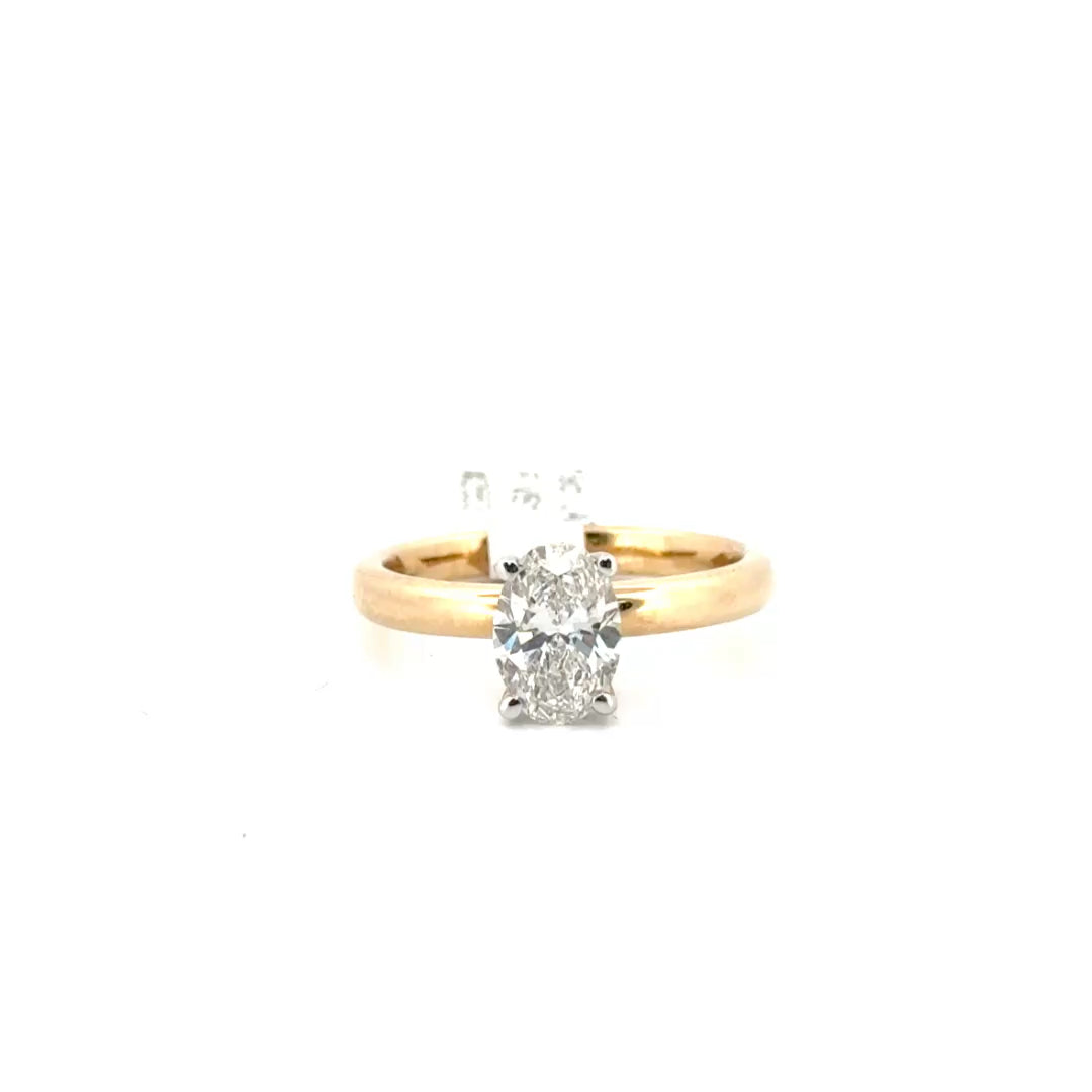 1.19ct. F VS1 Lab Grown Diamond Engagement Set in 14K Yellow Gold