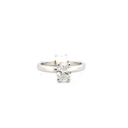 1.09ct. F VS1 Lab Grown Oval Diamond Solitaire Set in 14K White Gold Sz 7