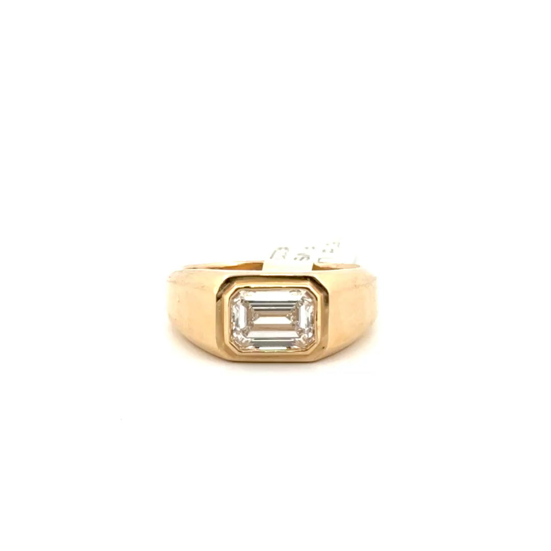 1.67ct. F VS Emerald Cut Lab Grown East to West Set