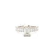 2.01ct. G VVS2 Lab Grown Emerald Cut Diamond Engagement Ring Sz 7