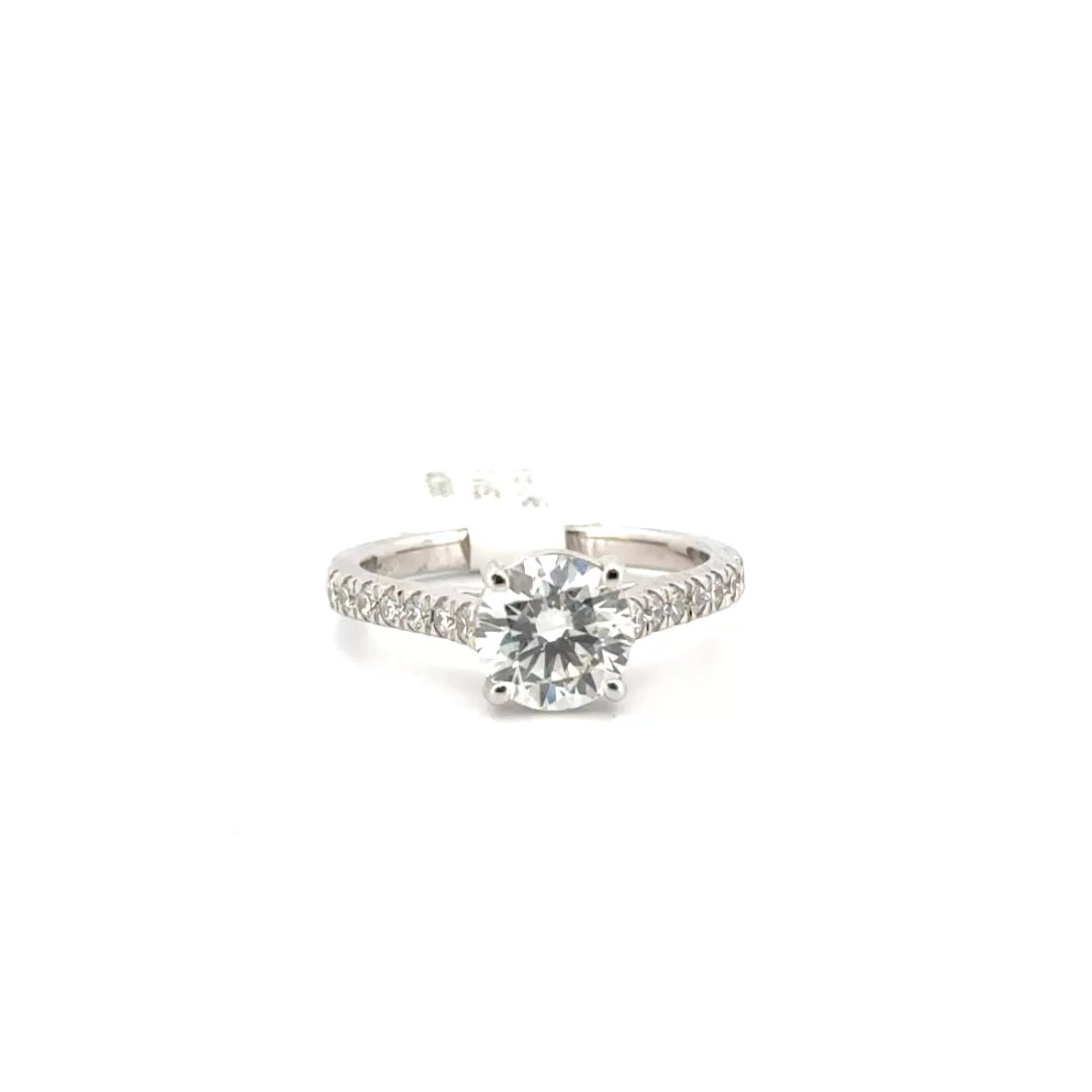 1.51ct. F VVS2 Lab Ground Round Diamond Engagement