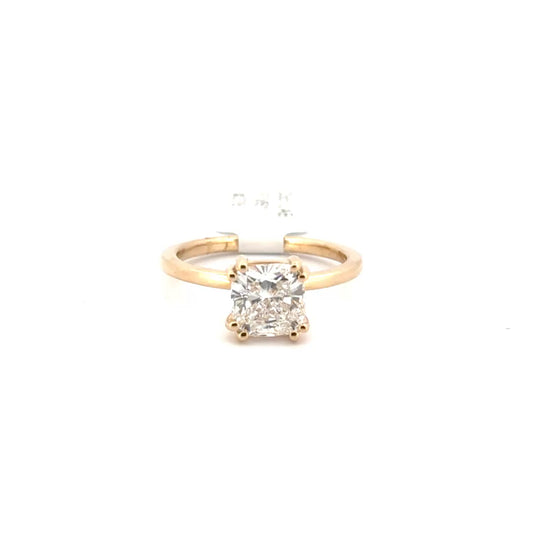 2.03ct. F VS1 Lab Grown Cushion Cut Diamond Solitaire Engagement Ring