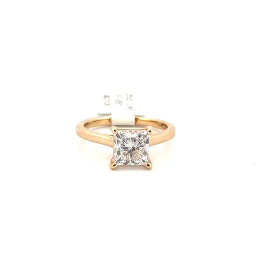 2.25ct. F VS1 Princess Cut Lab Grown Solitaire Diamond Engagement