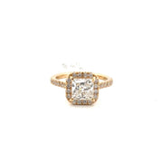 2.02ct. F VS1 Lab Grown Princess Cut Diamond Engagement Ring Sz 7