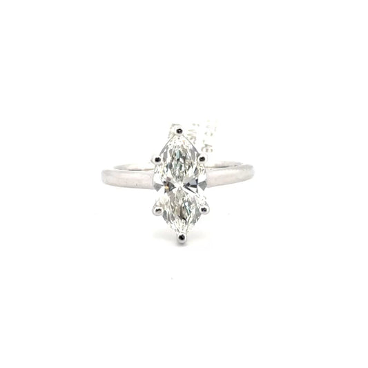 2.07ct. F VVS2 Lab Grown Marquise Solitaire Engagement Ring