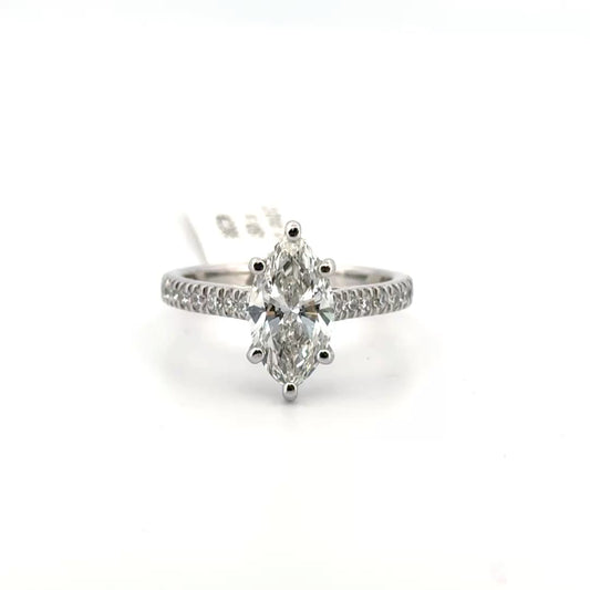 2.01ct. F VS1 Lab Grown Marquise Cut Diamond Engagement