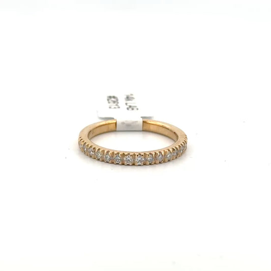 14K Yellow Gold Lab Grown Diamond Band Sz. 6