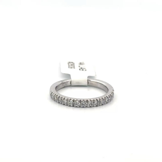 14K White Gold Lab Grown Diamond Band Sz. 5