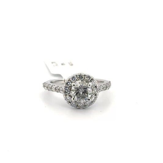 1.5cttw. 14K White Gold Natural Diamond Engagement