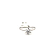 .96ct. Natural Diamond Solitaire Set in 14K White Gold Sz 7