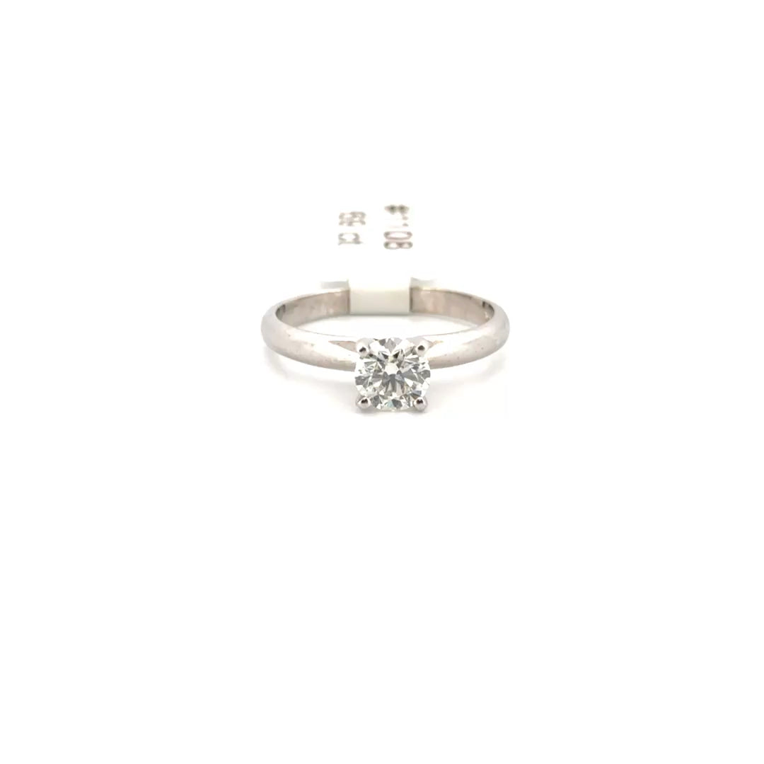 .69ct. Natural Round Diamond Solitaire on 14k White Gold Band