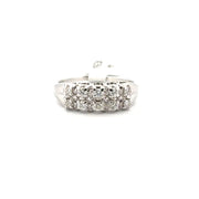 Natural Diamond Band Set in 14K White Gold Sz 10.5
