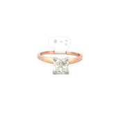 1.4ct. I SI1 GIA Natural Cushion Cut Diamond Solitaire Set in 14K Yellow Gold