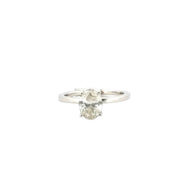 1.50ct. Natural Diamond Oval Solitaire Set on 14K White Gold Band