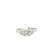 1.36ct. Natural Round Diamond Set in Platinum With .50cttw. Accent Stones