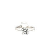 1.12ct. F SI1 GIA Certified Natural Round Diamond Solitaire Set in 14K White Gold