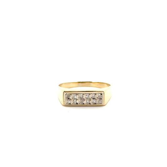 Natural Diamond Fashion Ring Set in 18K Yellow Gold