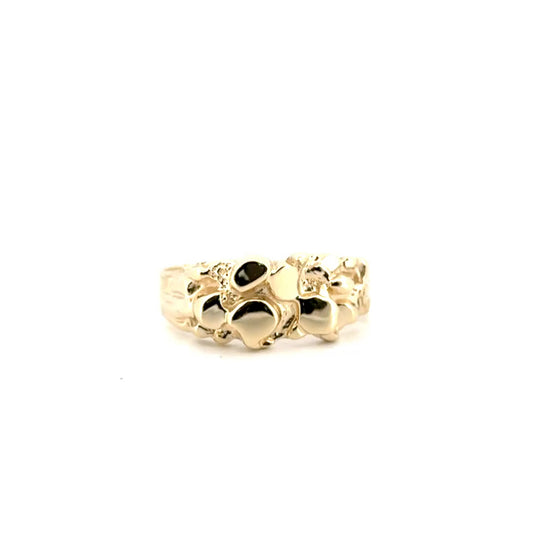 10K Yellow Gold Nugget Style Ring