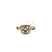 Natural Diamond Engagement 14K Rose Gold Sz 6