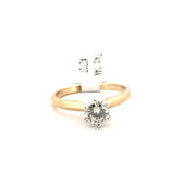 .74ct Natural Round Diamond Solitaire Set in 14K Yellow Gold Sz 7.5