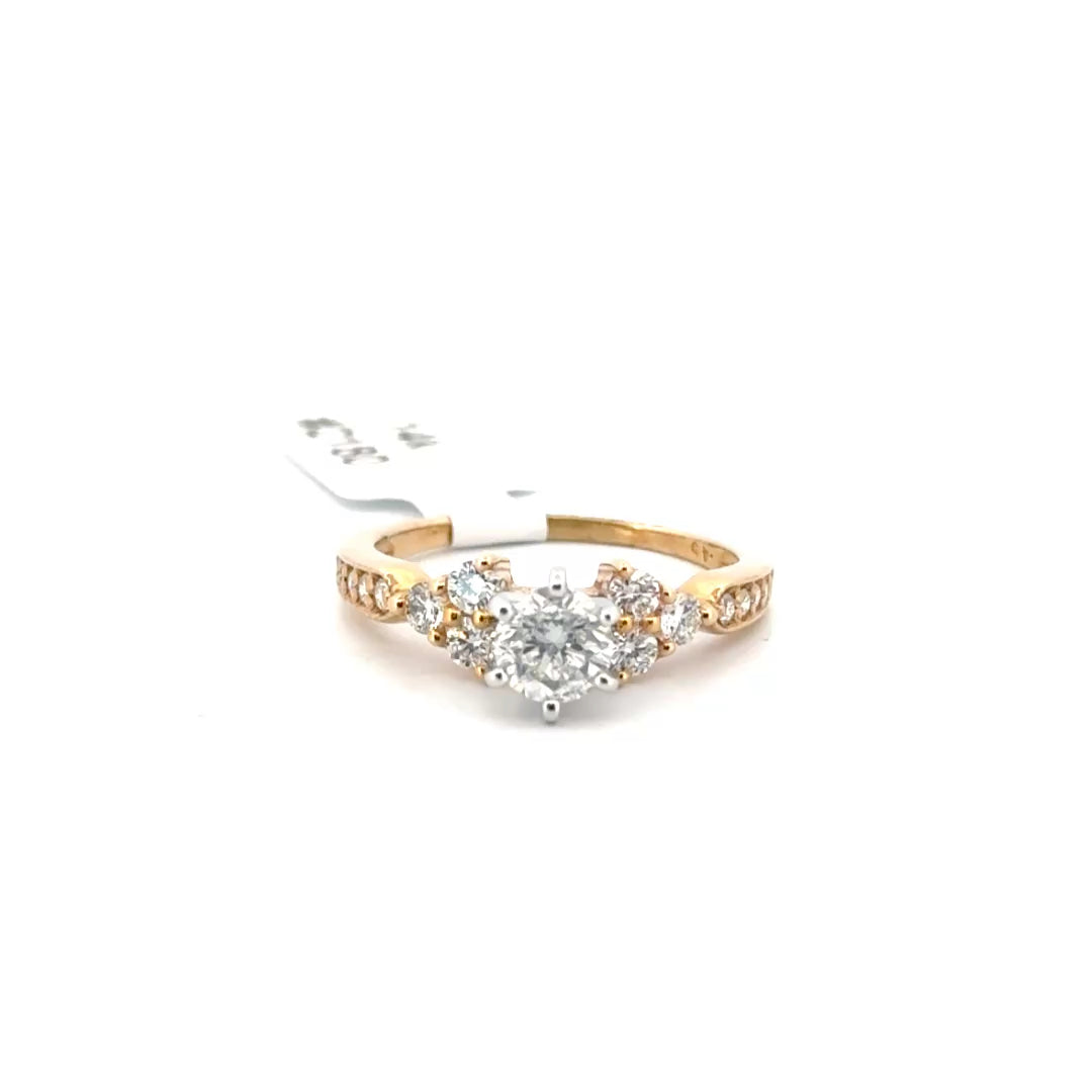 .62ct. Round Natural Diamond Set in 14K Yellow Gold