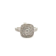 Natural Diamond Cluster Setting in 10K White Gold Sz 7