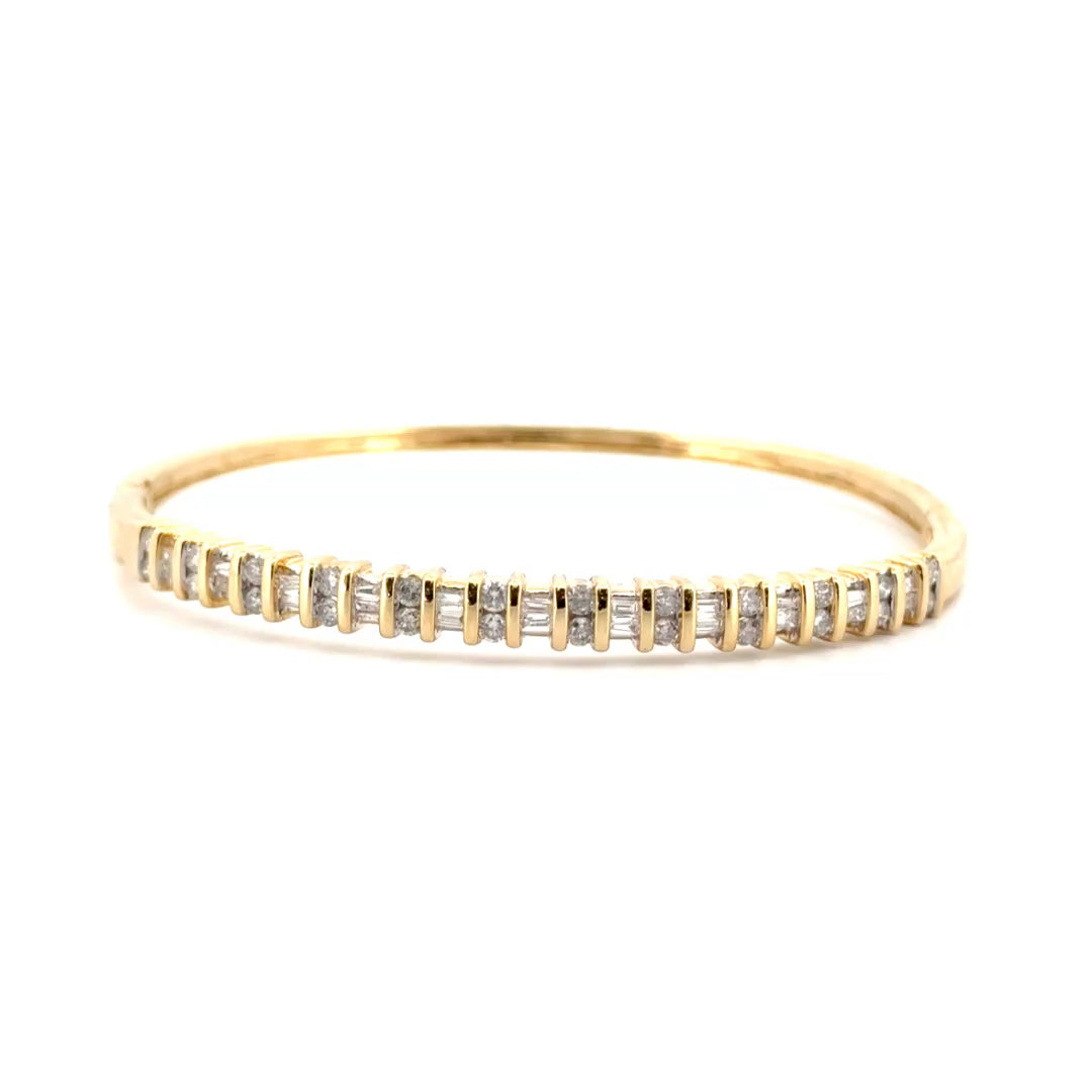 14K Yellow Gold & Diamond Bracelet