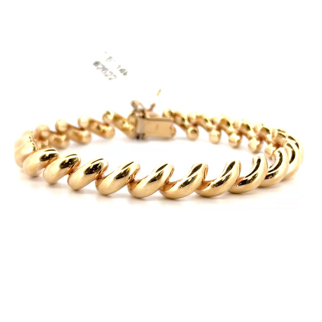 14K Yellow Gold Fashion Bracelet 7.5"