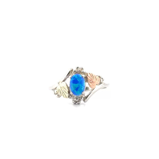 Opal Simulant Set in 10K White Gold