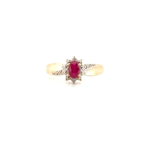 Ruby Set in 10K Yellow Gold