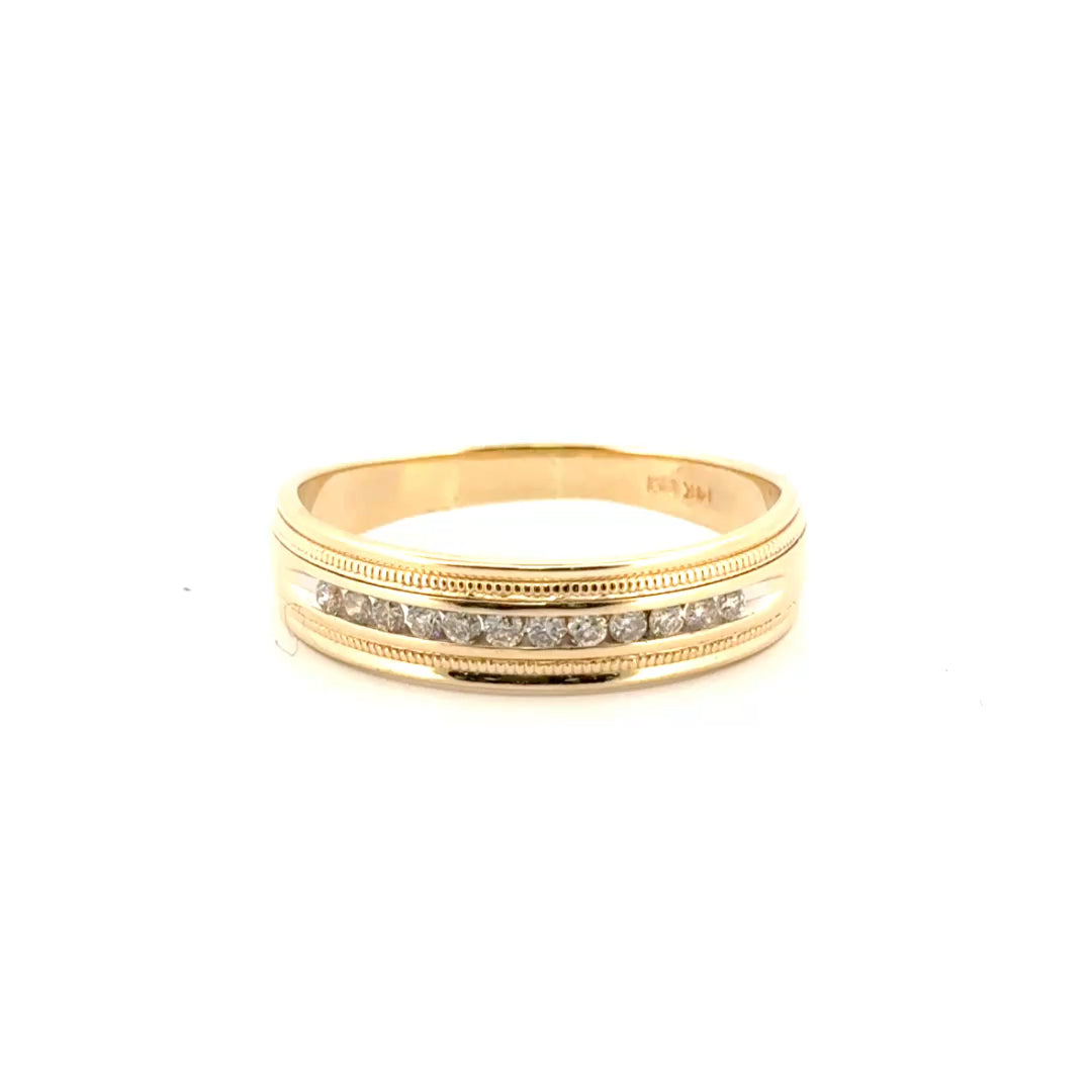 Diamond Men's Ring Set in 14K Yellow Gold