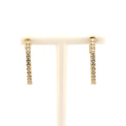 .5cttw. Natural Diamond Hoop Earrings in 14K Yellow Gold