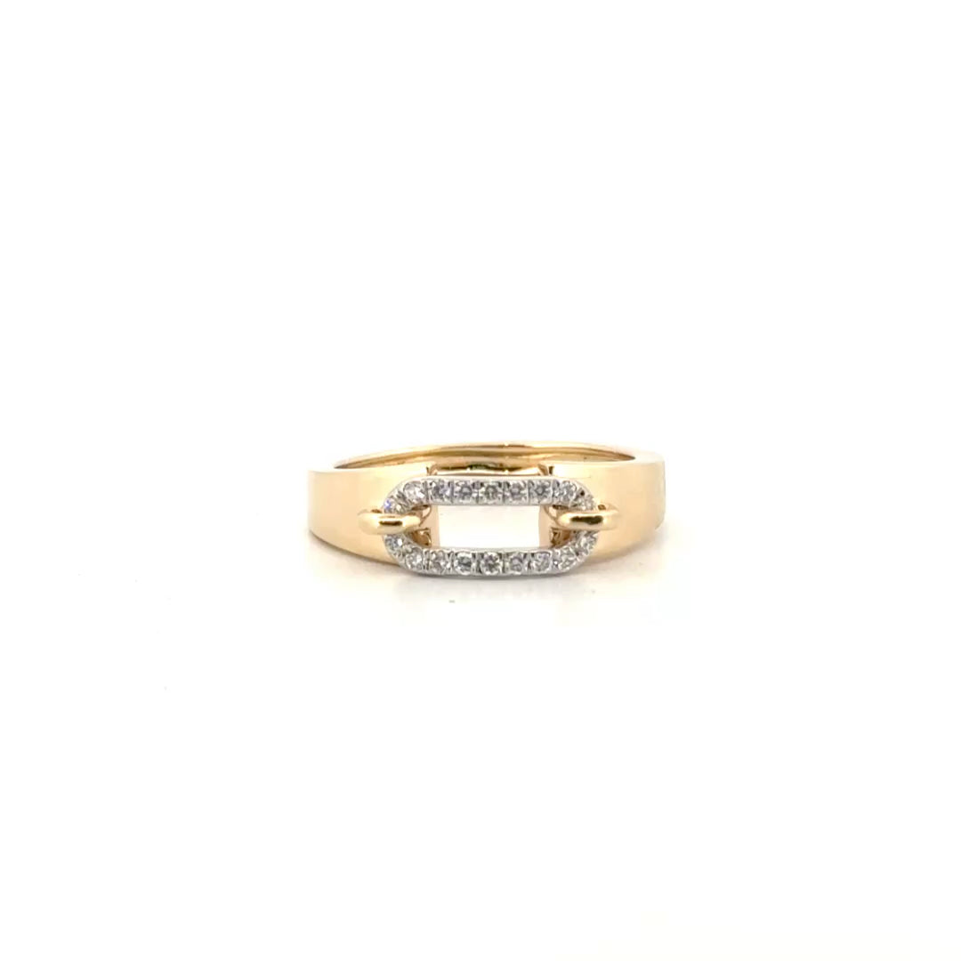 Natural Diamond Fashion Ring in 14K Yellow Gold Sz 6.5