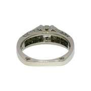 Natural Princess Cut Diamond Custom Engagement Ring in Platinum Mounting Sz 6