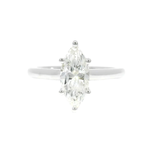 1.25ct. Natural Marquise Cut Diamond in 14K White Gold Cathedral