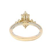 2.05ct. F VS1 Lab Grown Marquise Diamond in Custom 14K Yellow Gold Mounting Sz 7