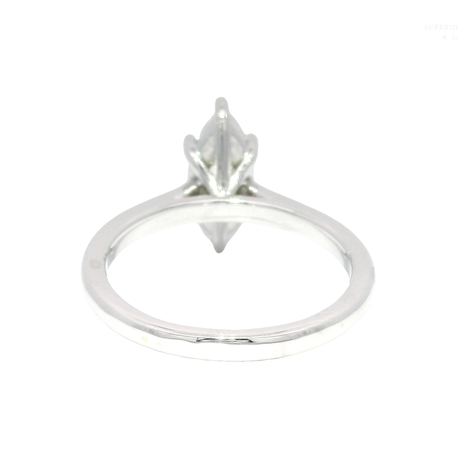 1.25ct. Natural Marquise Cut Diamond in 14K White Gold Cathedral