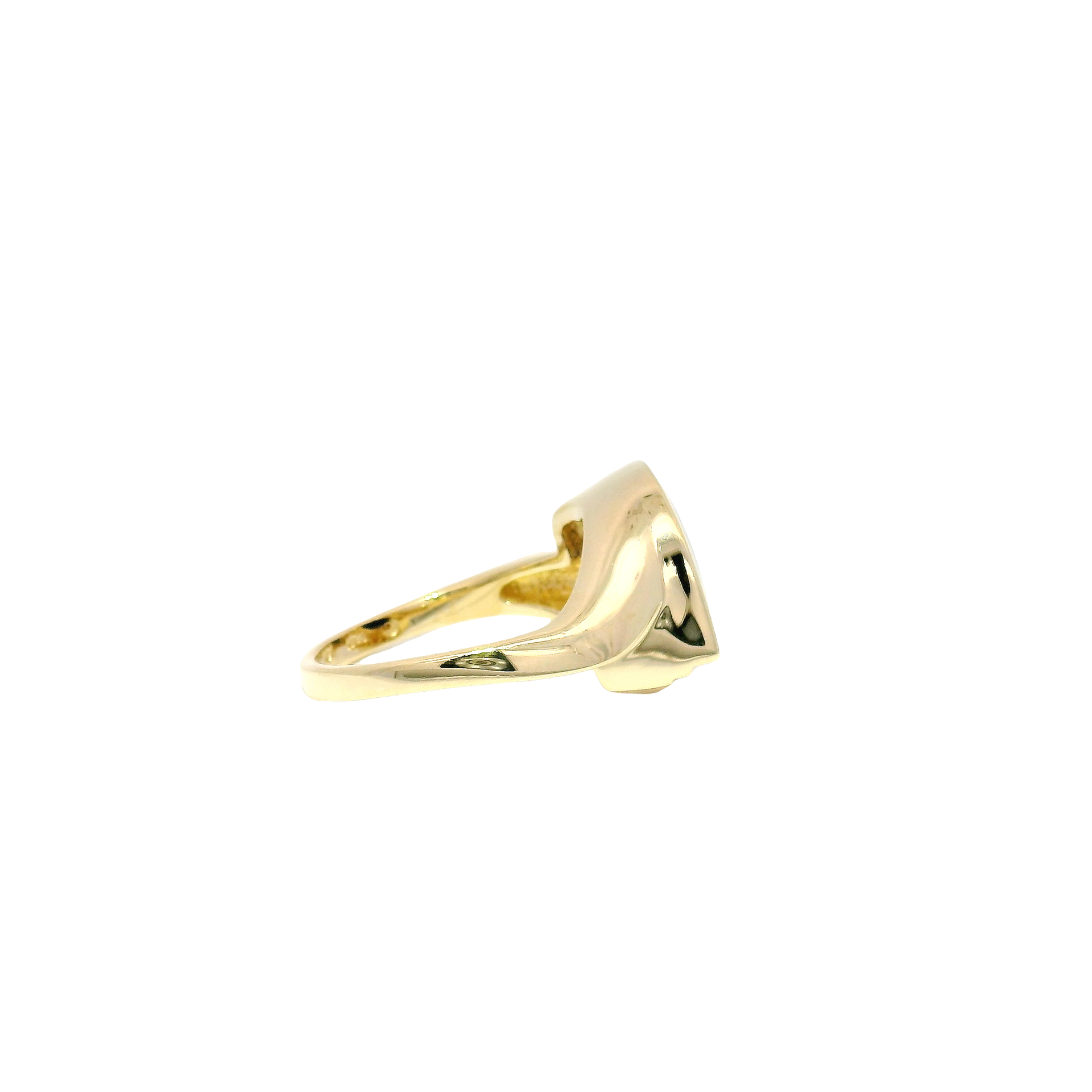 Blue Lapis & Diamond Estate Ring in 14K Yellow Gold