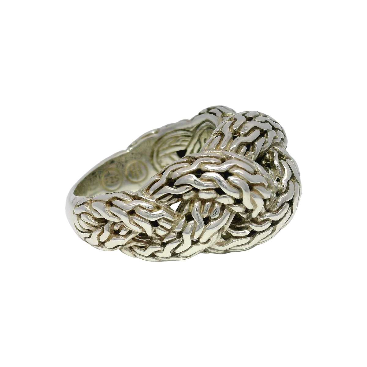 John Hardy Dome Twist Style Ring in Sterling Silver Sz 7.5
