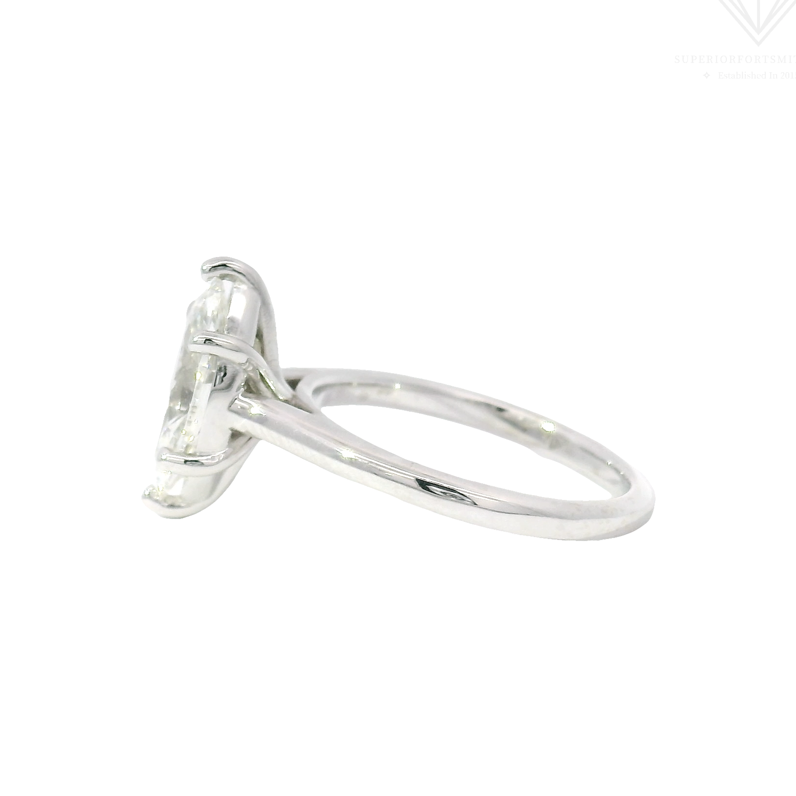 2.0ct. E VS1 Lab Grown Marquise in 14K White Gold Cathedral