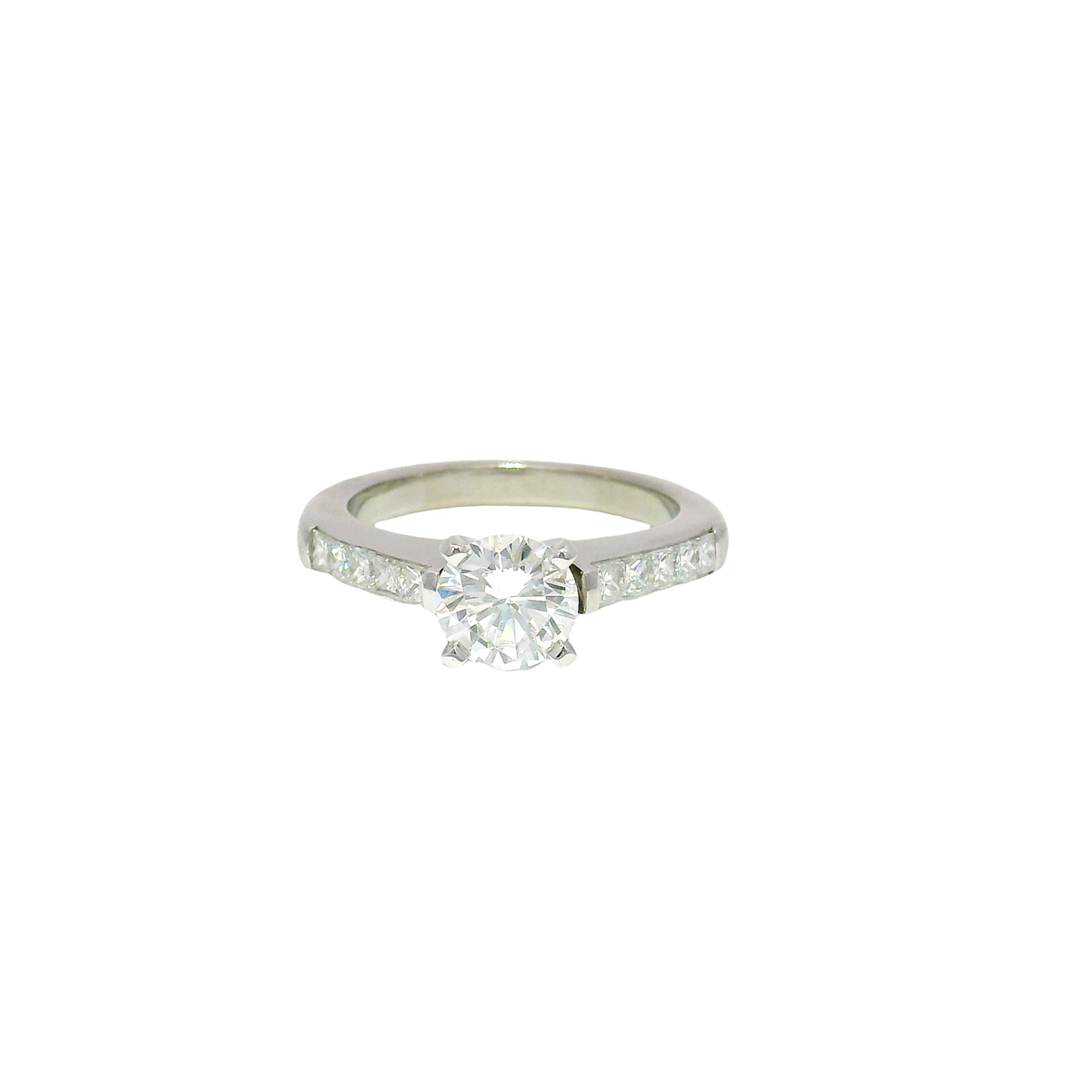 .82ct Round Diamond Set in Custom Platinum & Diamond Mounting Sz 4 3/4