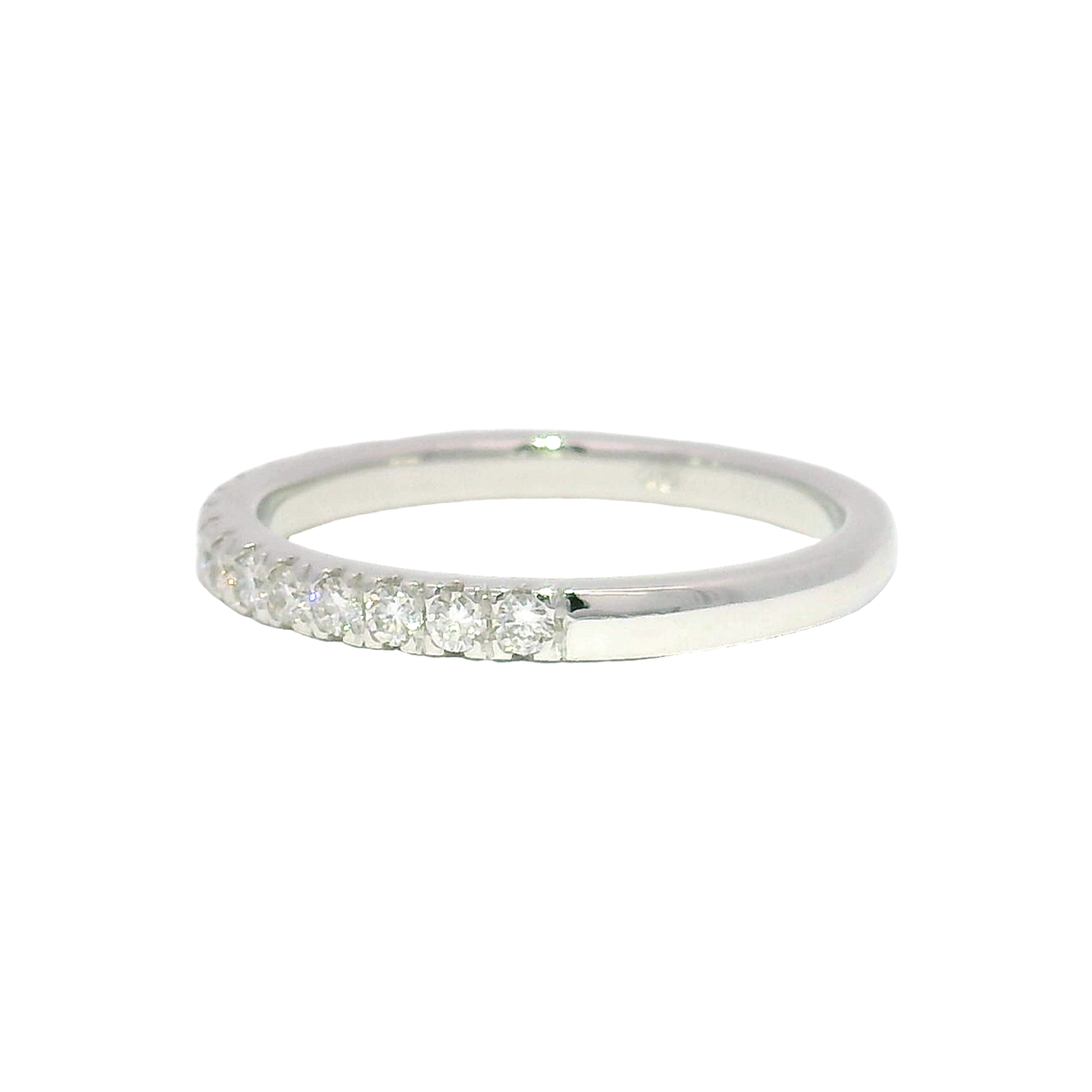 Lab Grown Diamond Band in 14K White Gold Size 8