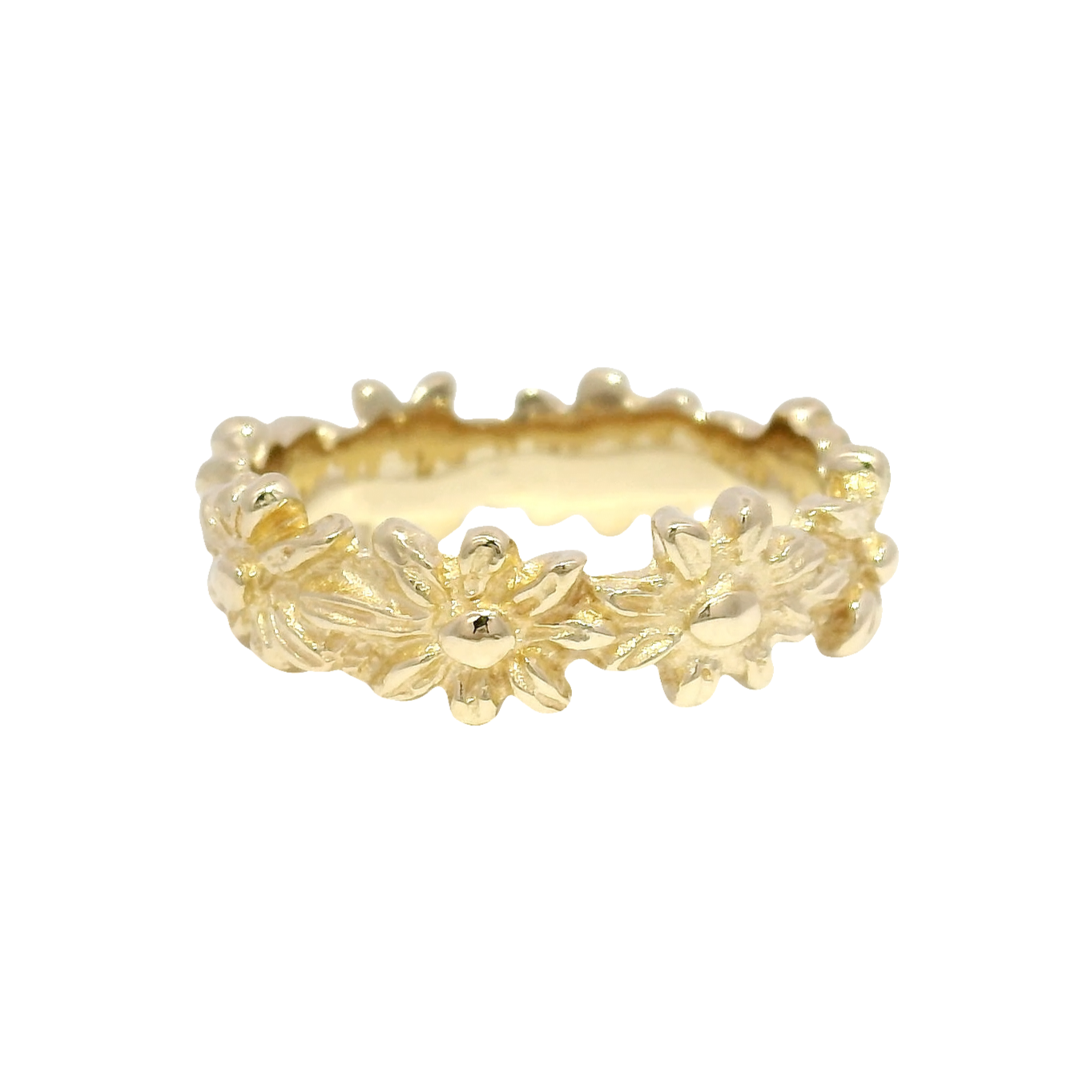 James Avery Flower Style Fashion Ring in 14K Yellow Gold Size 7.5